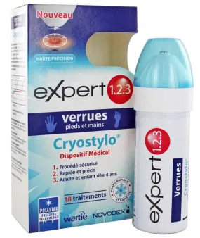 Expert 1.2.3 - cryostylo verrues mains et pieds, 50ml | Novodex  - Parapharmacie Boticinal