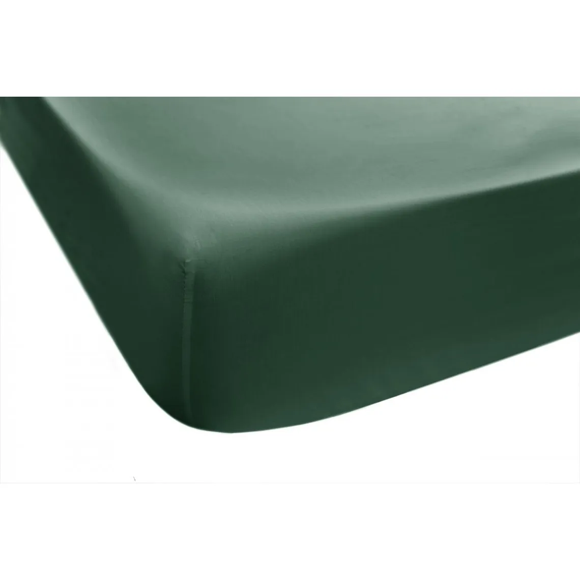 Les classiques - Drap-housse en satin de coton - vert | 3 Suisses