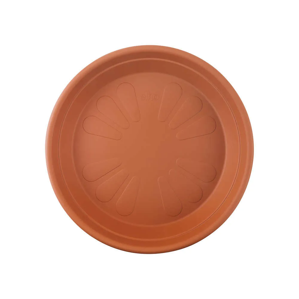 Soucoupe universelle ronde en plastique couleur terre cuite - D.48 cm