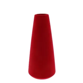 Vase rouge velours Ø12cm H26,5cm